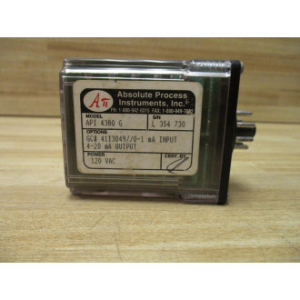 Absolute Process Instruments API 4380 G DC to DC Isolated Transmitter 120 VAC - New No Box