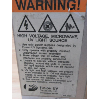 Fusion UV Systems I25X4691 UV Microwave Oven I25X4691 - Refurbished