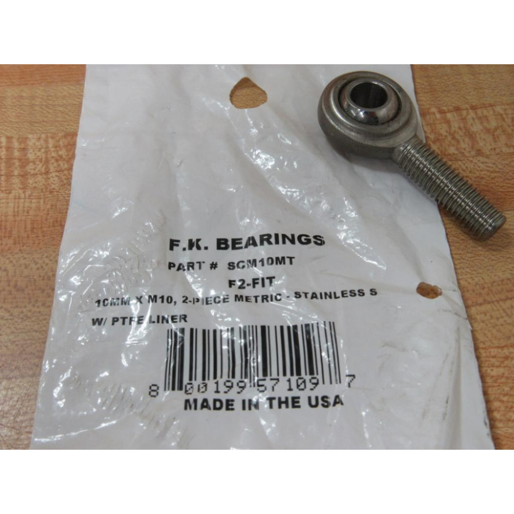 F.K. Bearings SCM10MT Male Rod End Bearing F.K. Bearings SCM10MT Male Rod End Bearing