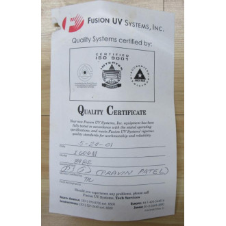 Fusion UV Systems VPSI6007482 UV Microwave Light VPSI6007482 - New No Box