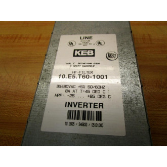 KEB 10.E5.T60-1001 HF Filter 10E5T601001 - New No Box