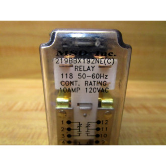 MSD 219BBX192NE Relay 219BBX192NE (C) - New No Box