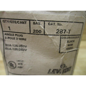 Leviton 278-T Angle Plug 278T