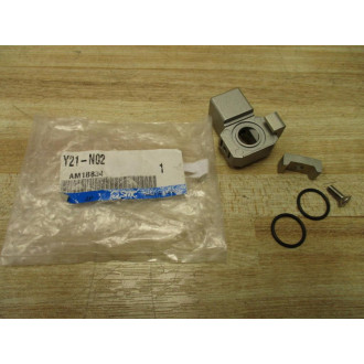 SMC Y21-N02 T-Port Adapter Y21N02 (Pack of 3)