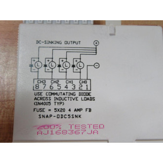 Opto 22 SNAP-ODC5SNK 4 Channel DC Output SNAPODC5SNK - New No Box