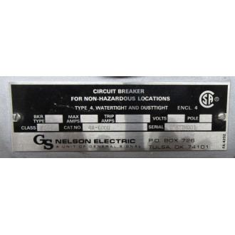 Nelson Electric 4A-600U Circuit Breaker 4A600U - New No Box