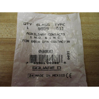 Square D 9999-D11 Auxiliary Contact 08088