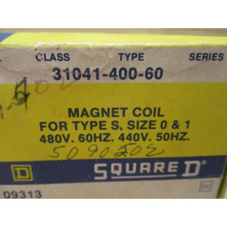 Square D 31041-400-60 Magnet Coil 09313 WMetal Clip