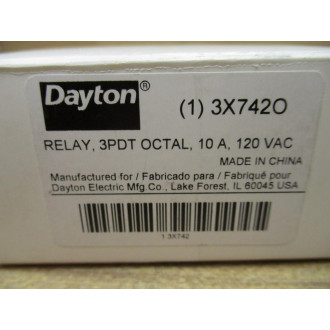 Dayton 3X742O Relay 3X7420