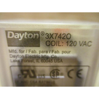 Dayton 3X742O Relay 3X7420