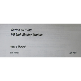GE Fanuc Automation GFK-0823A User's Manual GFK0823A - New No Box