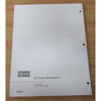 GE Fanuc Automation GFK-0823A User's Manual GFK0823A - New No Box