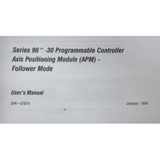 GE Fanuc Automation GFK-0781A User's Manual GFK0781A - New No Box