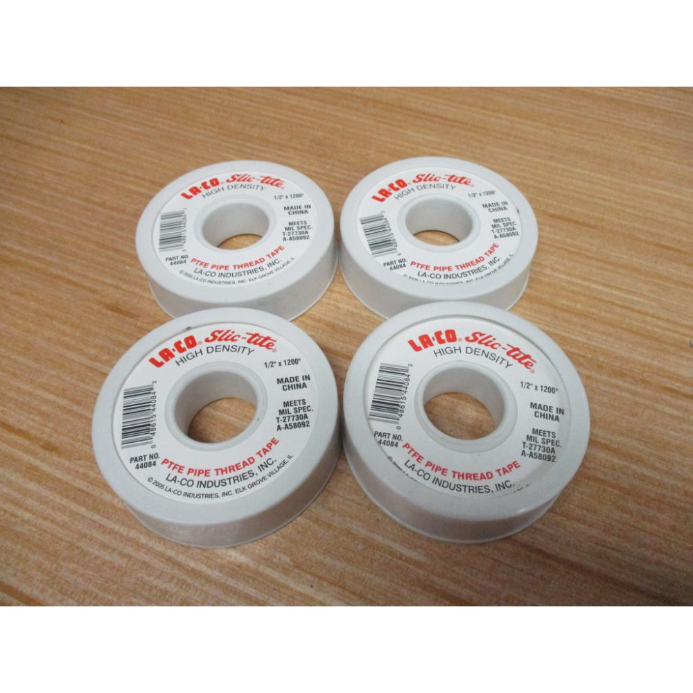 LA-CO 44084 Slic-Tite PTFE Pipe Thread Tape (Pack of 4)