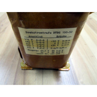 DTBG 387 458 Transformer 150-50 - New No Box