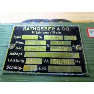 Rathgeber EE259 2534 69 Transformer EE259253469 - New No Box