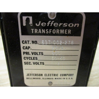 Jefferson Electric 637-002-278 Transformer 637002278