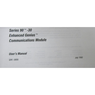 GE Fanuc Automation GFK-0695 User's Manual GFK0695 - New No Box