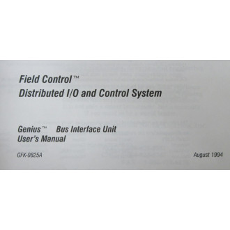GE Fanuc Automation GFK-0825A User's Manual GFK0825A - New No Box