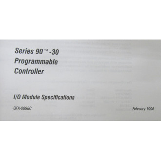 GE Fanuc Automation GFK-0898C IO Module Specifications GFK0898C - New No Box