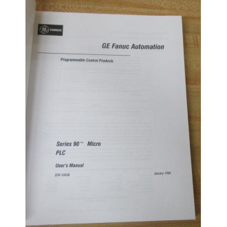 GE Fanuc Automation GFK-1065B User's Manual GFK1065B - New No Box