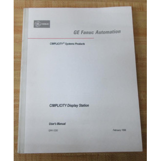 GE Fanuc Automation GFK-1220 User's Manual GFK1220 - New No Box