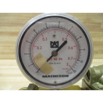 Matheson 3702 Pressure Regulator W Gauge - New No Box