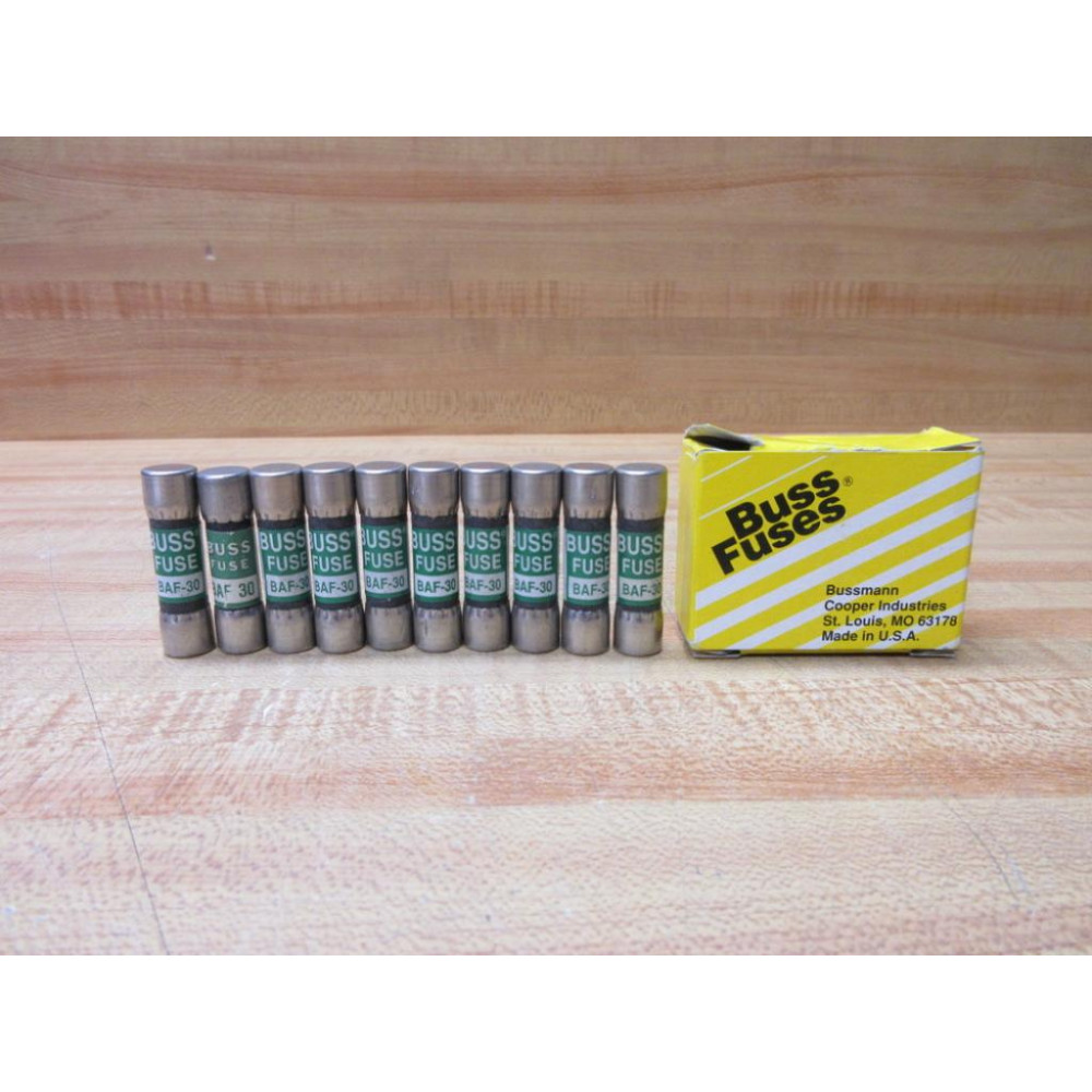 Buss BAF-30 Bussmann Fuse Cross Ref 1CR76 (Pack of 10)