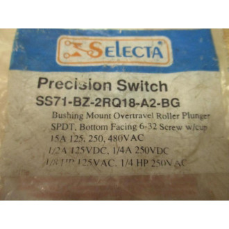 Selecta SS71-BZ-2RQ18-A2-BG Micro Switch Snap Switch BZ-2RQ18-A2