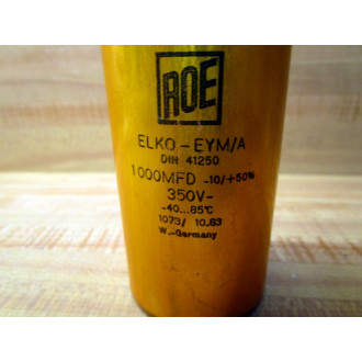 Roe 41250 Capacitor ELKO-EYMA 1000 MFD 350V - New No Box