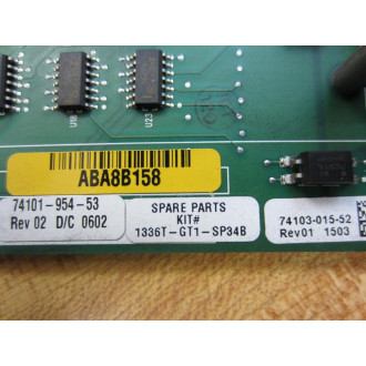 Allen Bradley 74101-954-53 Control Bd 7410195453 1336T-GT1-SP34B191987 - Used