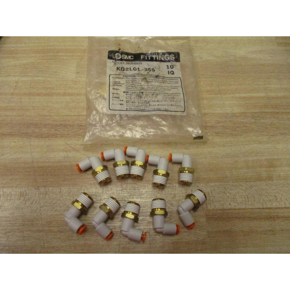 SMC KQ2L01-35S One-Touch Elbow Fitting KQ2L0135S (Pack of 10)