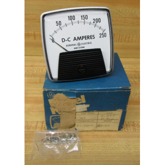 General Electric 162 GE Analog Panel Meter D-C Amperes 0-250