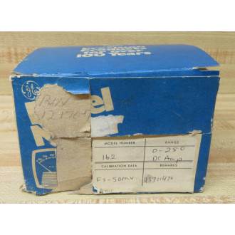 General Electric 162 GE Analog Panel Meter D-C Amperes 0-250