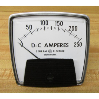 General Electric 162 GE Analog Panel Meter D-C Amperes 0-250