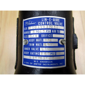 W.E. Anderson 2001VA32230 Control Valve - New No Box