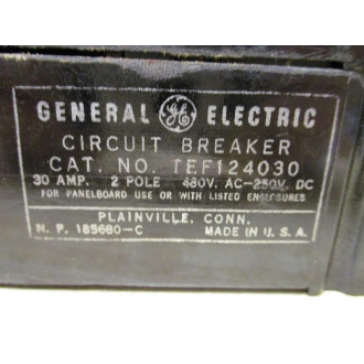 General Electric TEF124030WL E-100 Line Circuit Breaker 30AMP TEF124030