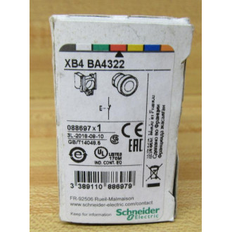 Schneider Electric XB4 BA4322 Push Button XB4BA4322