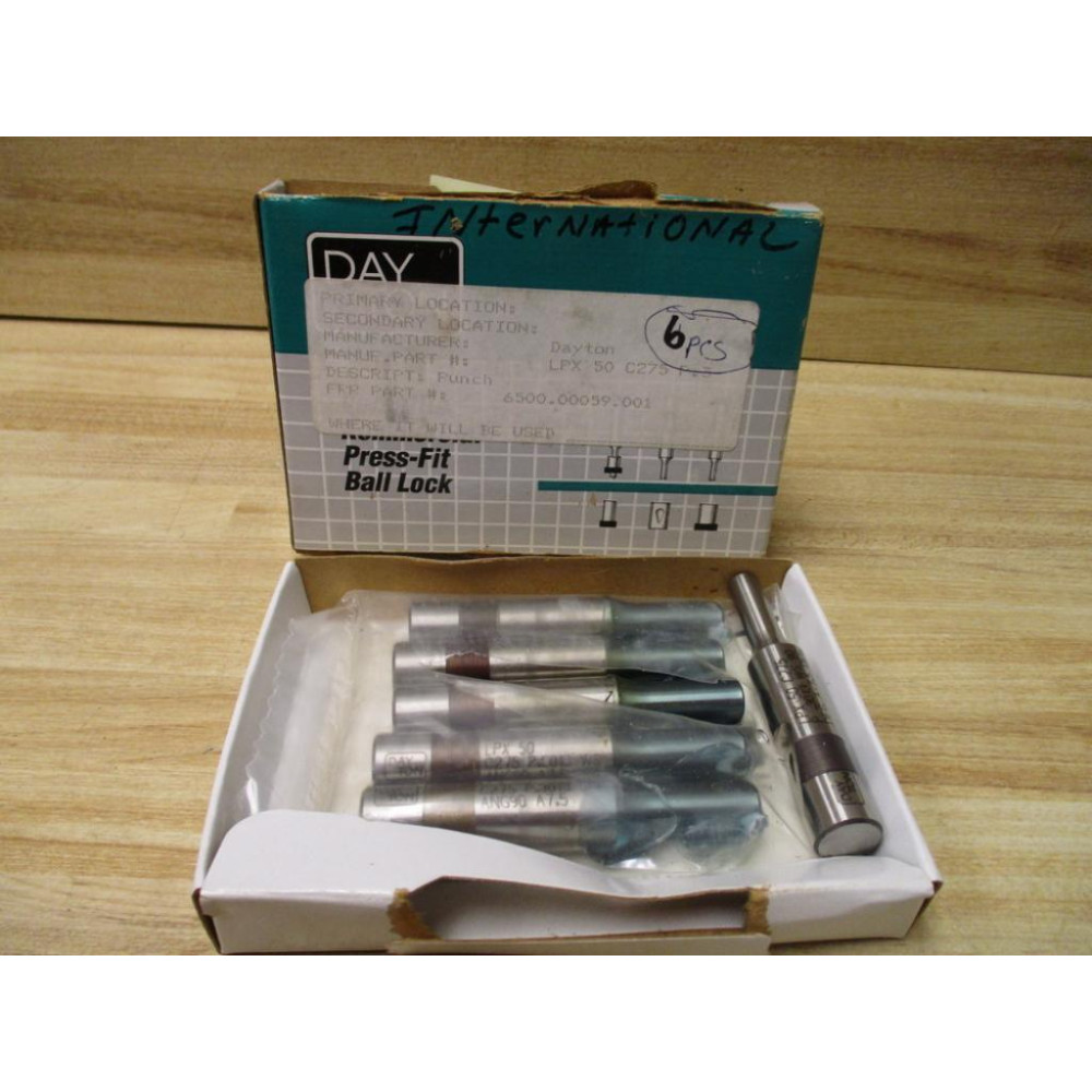 Dayton LPX 50 C275 P.3 Ball Lock Punch LPX50C275P3 (Pack of 6)