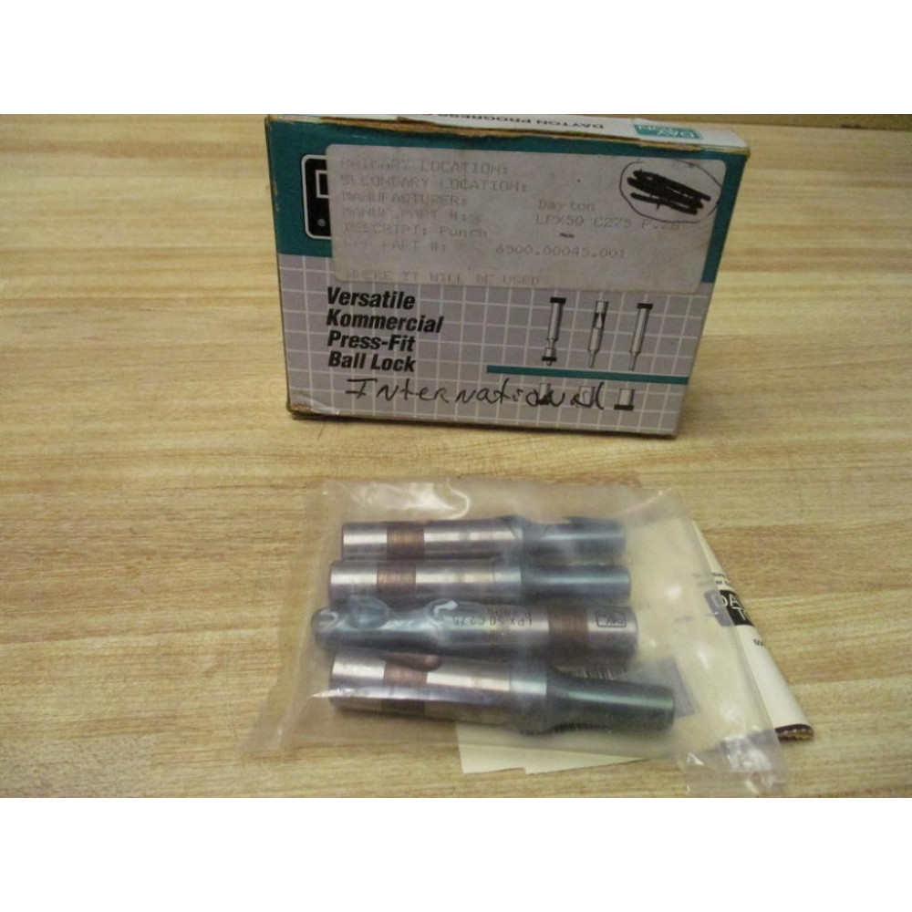 Dayton LPX50 C275 P.28 Ball Lock Punch LPX50C275P28 (Pack of 4)