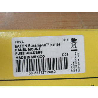 Bussmann HKL Eaton Panel Mount Fuse Holder W Neon Indicator (Pack of 9)