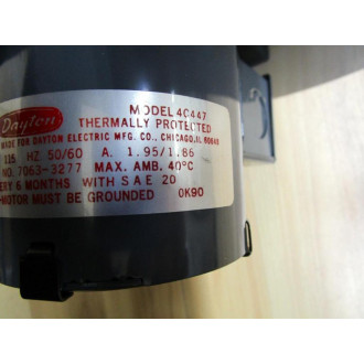 Dayton 4C447 Blower Fan WO Instructions