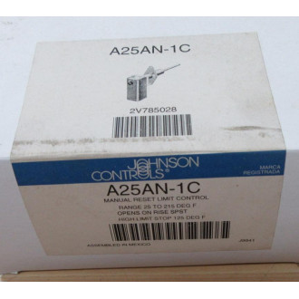 Johnson Controls A25AN-1C Manual Reset Limit Control A25AN1C