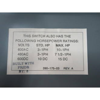 Challenger HD361C Safety Switch