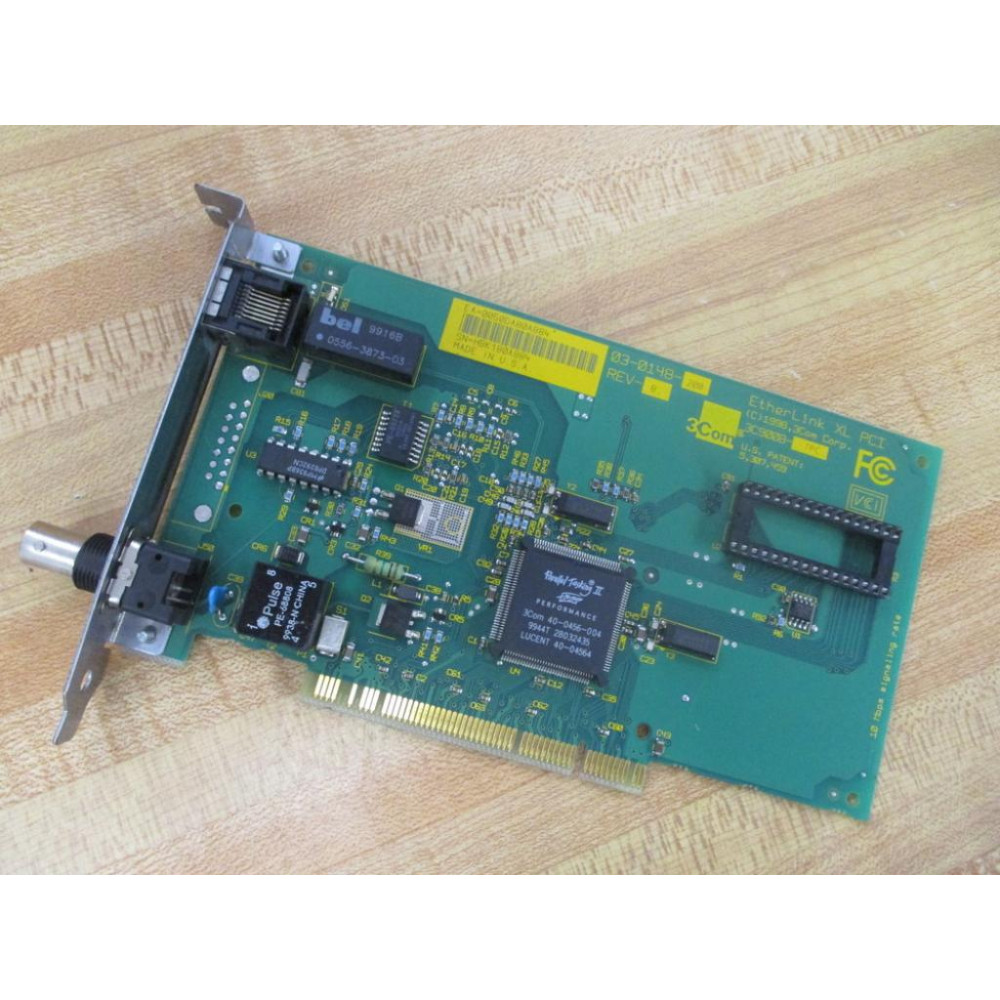 3Com 03-0148-200 Ethernet PCI Network Card 02-0148-000 12661-9BA-3D26 - Used