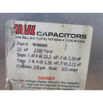 NWL W00085 Capacitor - Used