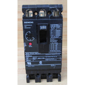 Siemens ED63A100 Circuit Breaker ED63A100L W Marred Housing - New No Box