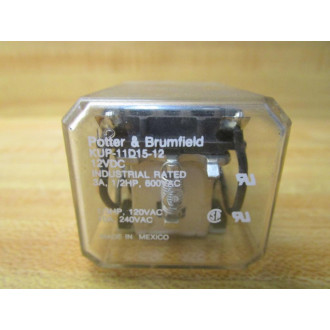 Potter & Brumfield KUP-11D15-12VDC Relay KUP-11D15-12V - New No Box