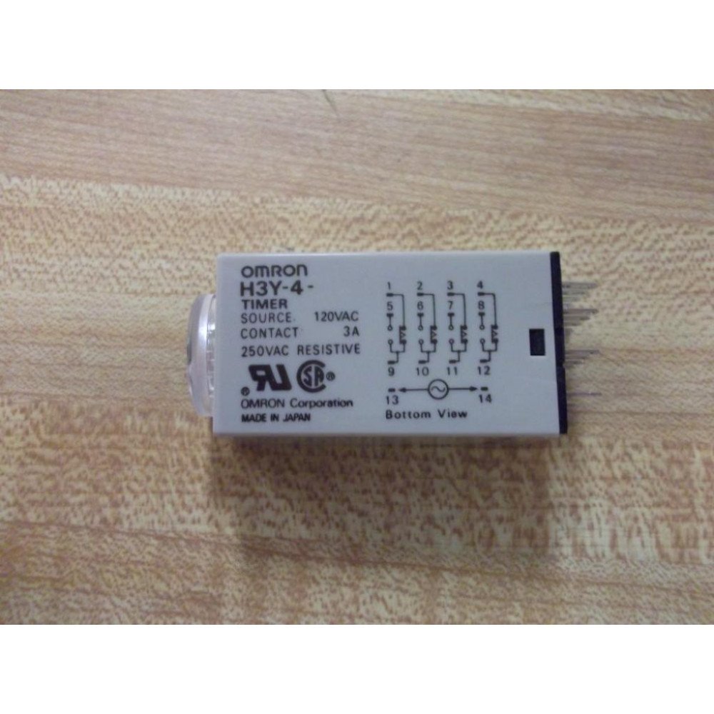 Omron H3Y-4 Timer H3Y4 0-1 Seconds H3Y-4-DC24V Sec. - Used