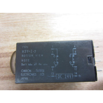 Omron H3Y-2-7-DC24V Timing Relay 0-1 Seconds Sec. - Used